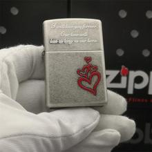 zippo之宝打火机 古银 永恒的爱 红心 Z-10018