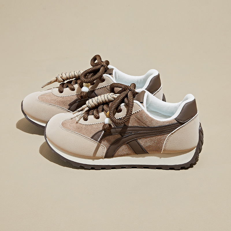 Tenis Deportivos Estilo Retro para Mujer B887, PU, Suela de Caucho, con Aumento de Estatura, para Uso Diario