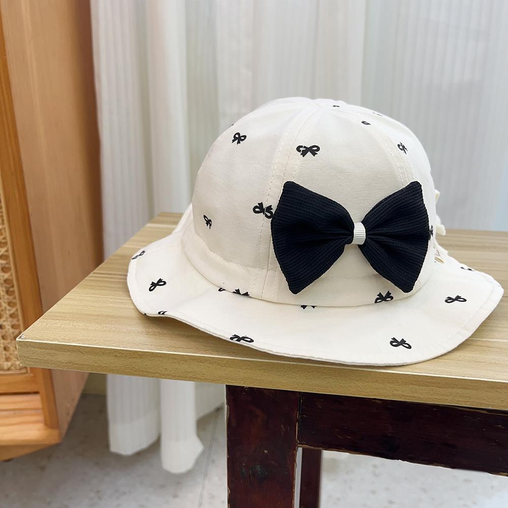 Baby bow bonnet, gorra de pescador, gorra de primavera y verano, gorra de bebé delgada ajustable, nueva moda de junio a diciembre