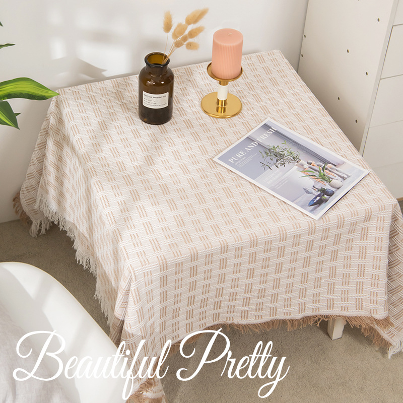 Retro ins estilo mantel de alto grado mantel de algodón Lino encaje tela de fondo mesa de comedor mesa rectangular tocador mesa de café paño