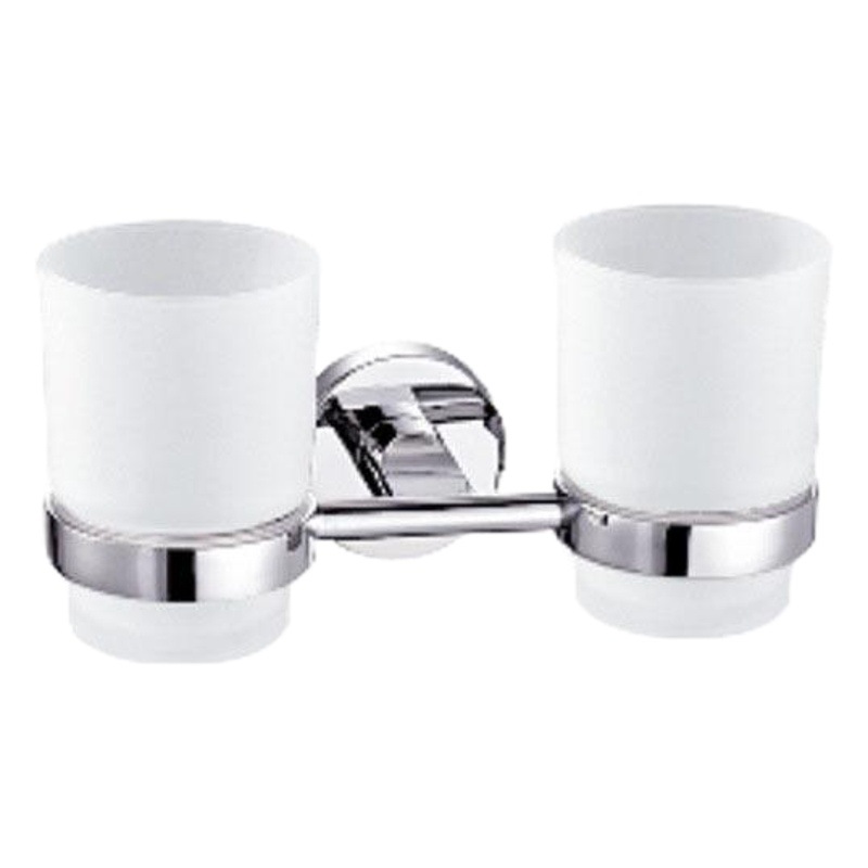 Shengruijia Zinc Alloy Toothbrush Holder Wash Cup Holder Double Cup Bathroom Mouthwash Cup Brushing Cup Holder