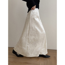 【丝绒珍珠少女】歌铭法式复古丝绒a字鱼尾中长裙冬季半身裙N826C