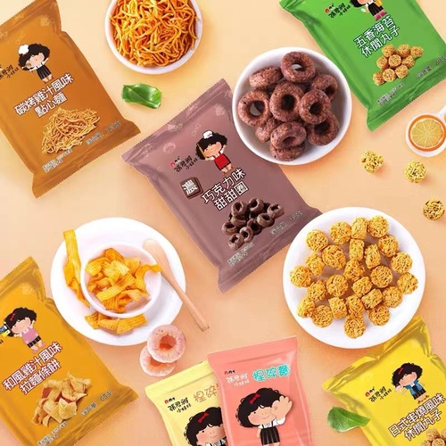 Taiwanese Zhang Junya little sister sweet donut instant noodles with string noodles snack instant noodles box of 15 bags