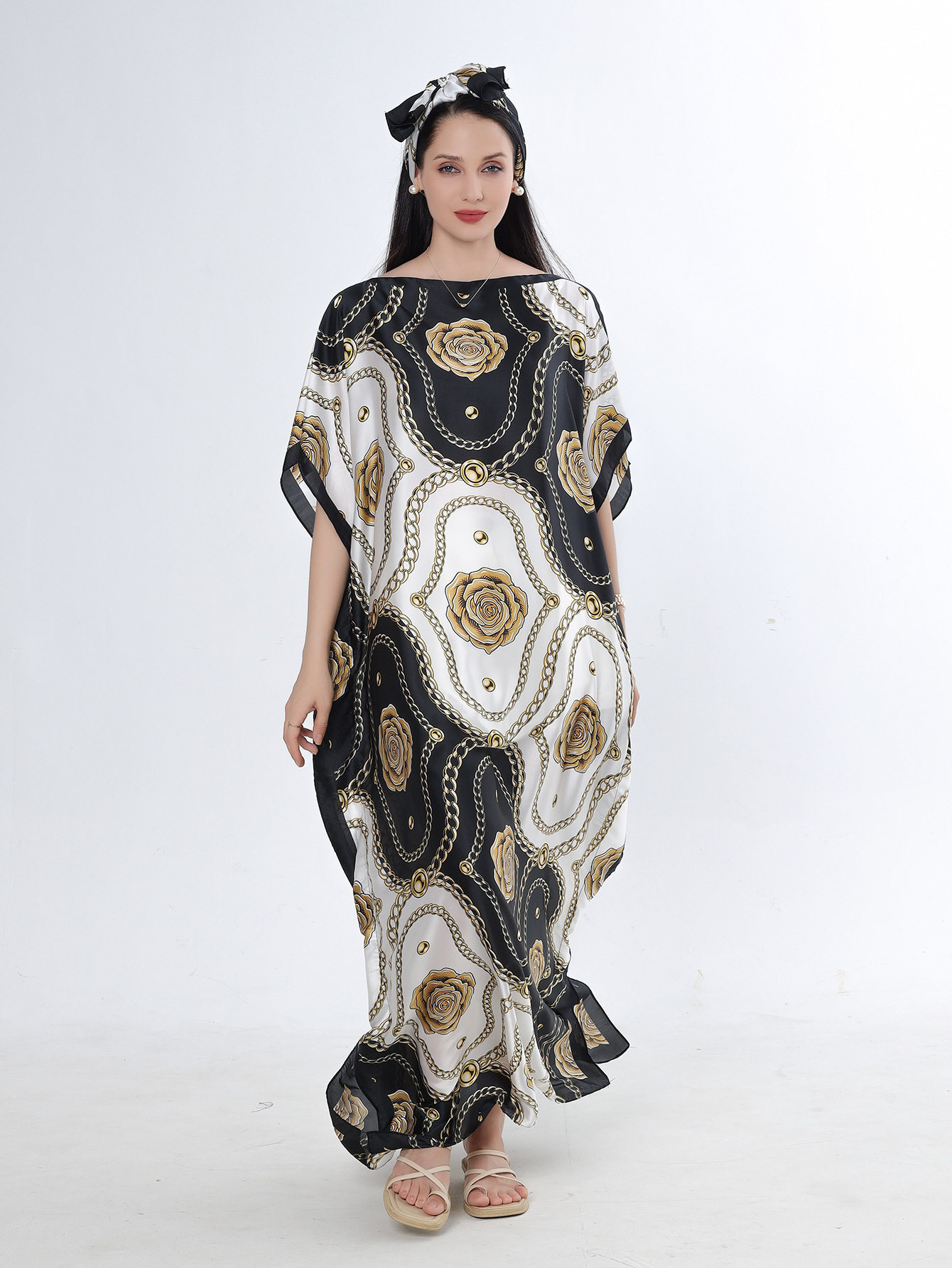 2025 primavera y verano nuevo Amazon venta rápida ropa malaya camisa de arena imitación seda brocado ropa de protección solar de vacaciones de playa