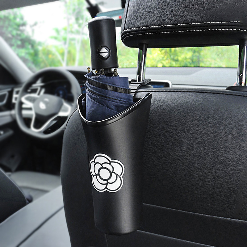 Paragüero para automóvil, asiento trasero para automóvil, soporte para paraguas, caja de almacenamiento de cubo de paraguas, cubo de almacenamiento impermeable, bote de basura universal
