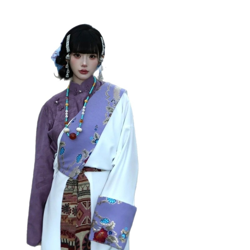 新しいチベット旅行撮影スーパー妖精チベットローブチベット服ラサ民族雲南チベット写真撮影服|undefined