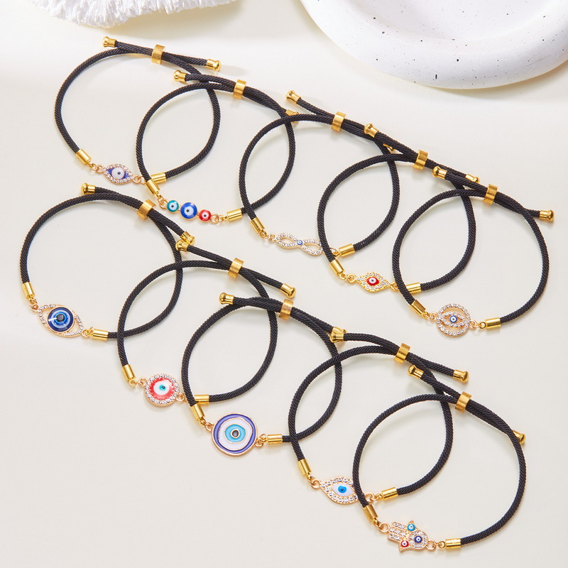 Herenarmband met boze oog strass en legering_voghion.com