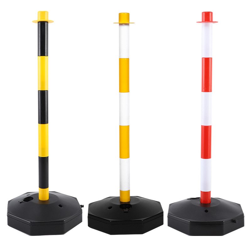 Movable Plastic Warning Column Filled with Sand and Water Safety Elastic Column Reflective Anti-Collision Isolation Column Construction Warning Column