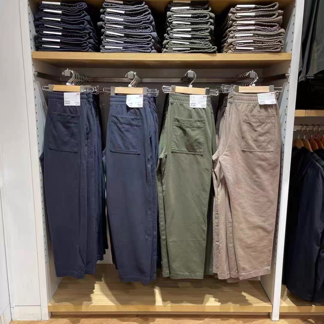 日系男装女装2024秋款水洗棉质休闲九分裤休闲裤Y446759/451068