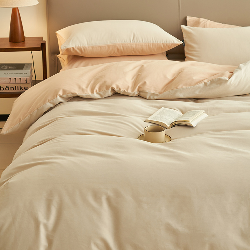 High-end engrosado abrasión algodón cuatro piezas set sábanas de algodón cubierta cama de tres piezas set lujoso otoño invierno ropa de cama