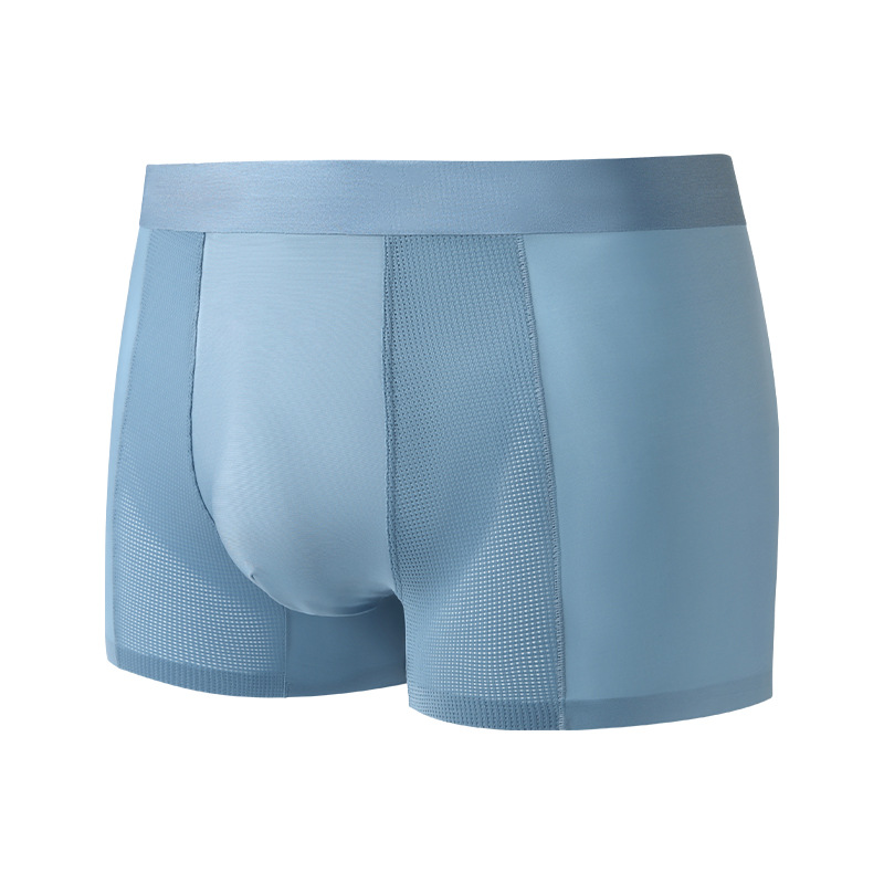 Pantalones interiores de hombre de hielo de verano frescas transpirables antibacterianas deportivas de absorción de sudor de color sólido pantalones interiores de hombre grandes al por mayor