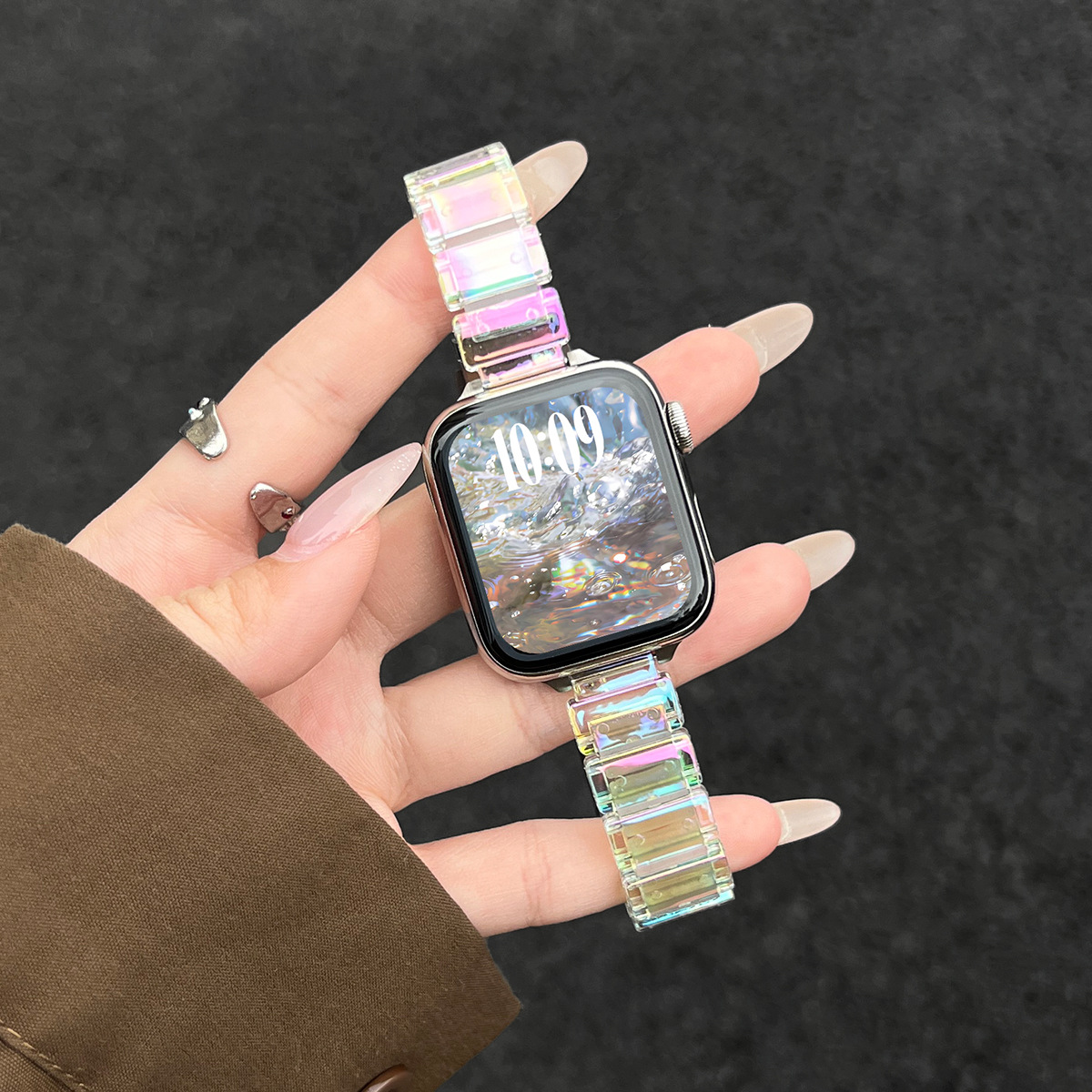 Correa de Silicona para Reloj Inteligente S11 S9/8 de PC, Galvanizado, para iWatch
