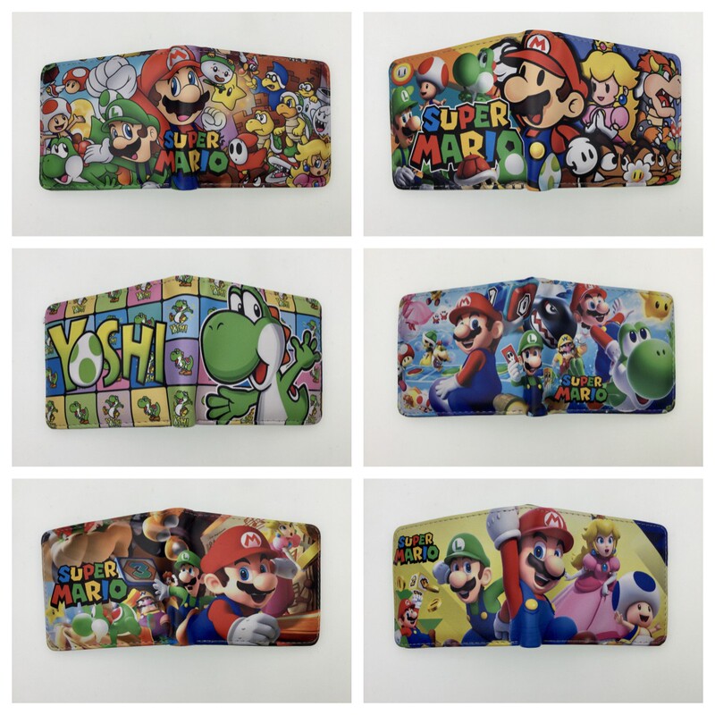 New Super Mary Short Wallet Super Mario Student Unisex PU Leather Snap Button Wallet Wallet New Super Mary Short Wallet Super Mario Student Unisex PU Leather Snap Button Wallet Wallet
