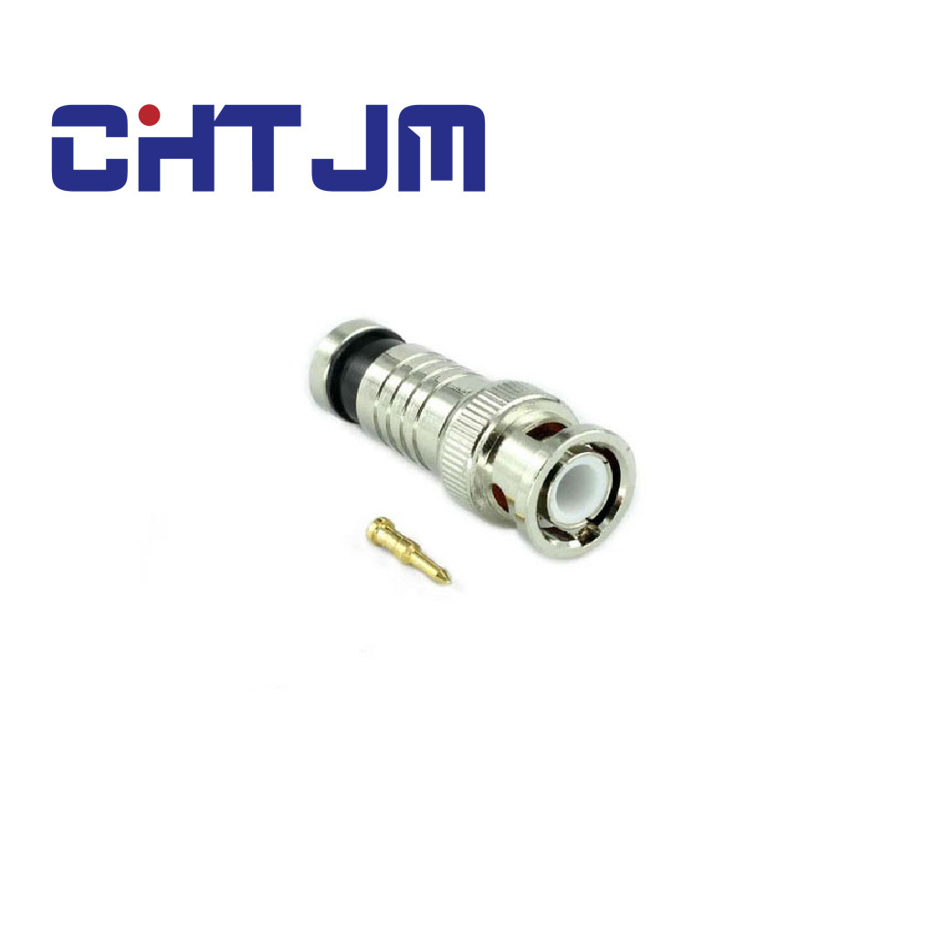 厂家直销 BNC接头 纯铜针挤压式Q9 RG59 RG60  厂家直销RF外壳