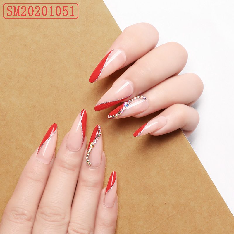 Collection Water drop pointed nails, sti...