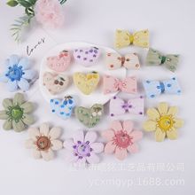 新款ins百搭布艺充棉立体蝴蝶结汽车装饰饰品帽子包包辅料配件