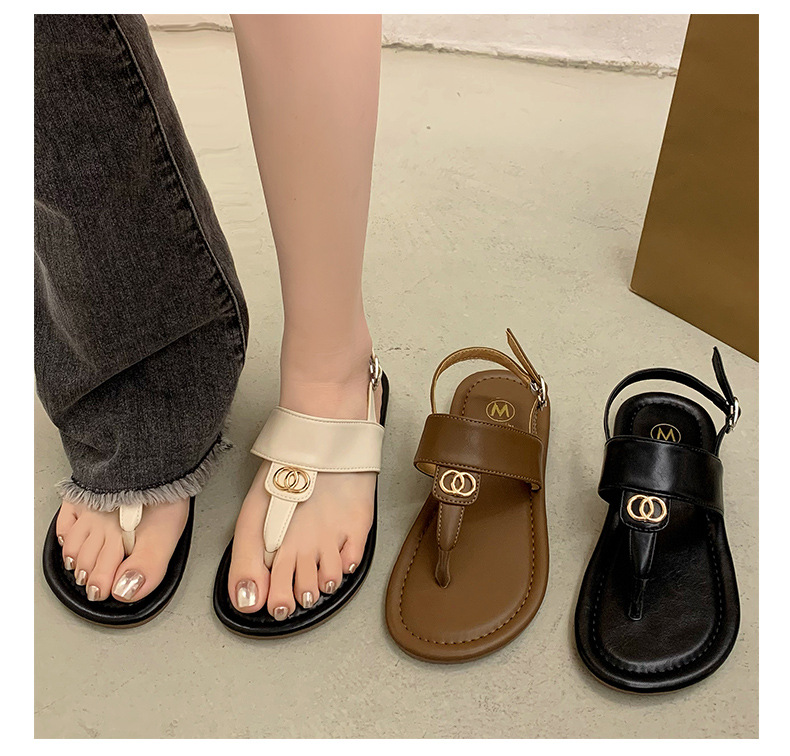 Sommer Neue Net Rot Retro Flip Flop Sandalen Frauen S Ins Trendy Nische Design Sinn Meer Flache Strand Schuhe_voghion.com
