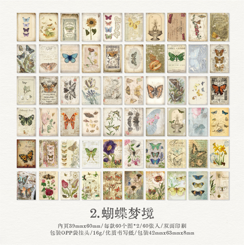 Yanji material libro fresco y retro mano cuenta Collage DIY material de fondo decorativo papel