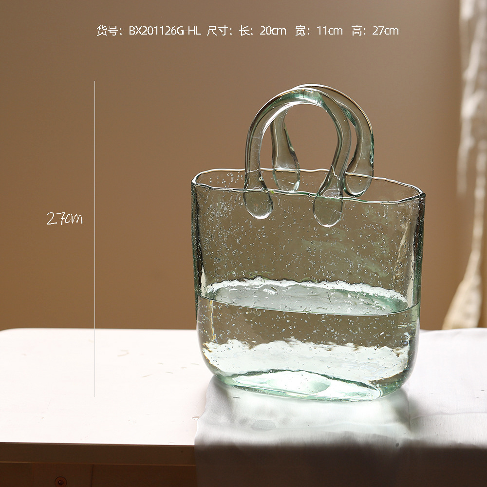 Luz verde bolso de la burbuja florero