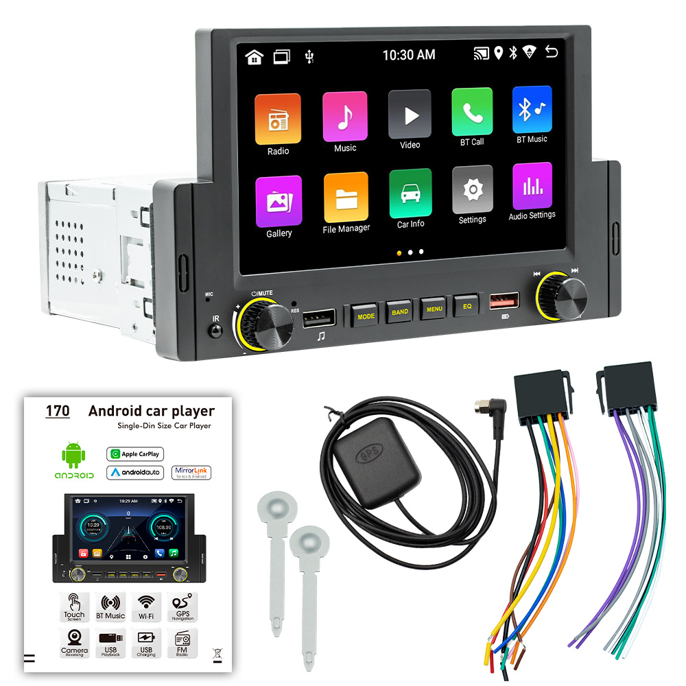 Nuevo 6,2 pulgadas Android GPS navegación Bluetooth tarjeta radio coche MP5 jugador opcional carplay