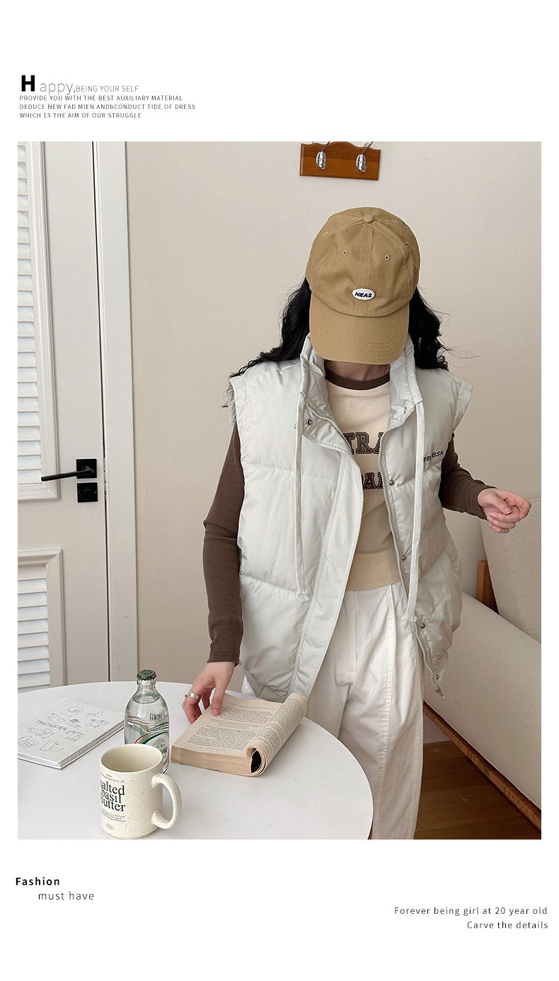 Abnehmbare Ärmel, Männer und Frauen, dickes Winterdesign, Unterhemdweste, für lässige Paare, Daunenjacke aus Baumwolle_voghion.com