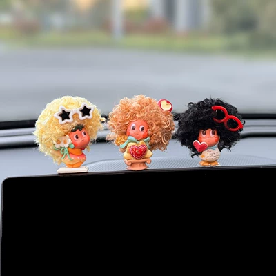 2026 New Model Star-Shaped Car Dashboard Decoration Screen Display Car Interior Decoration Cute Doll for Girls (Car ornaments) - combination-one-3-pieces