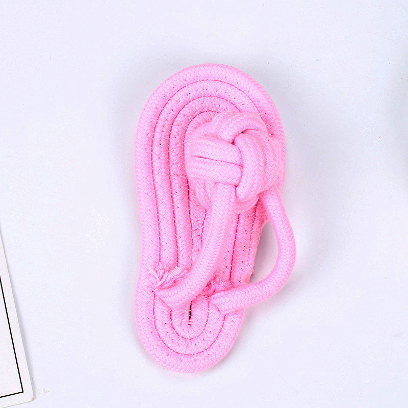 Suministros populares de juguetes para mascotas japoneses y coreanos, juego de juguetes duraderos para perros resistentes a las mordidas, juguete de pelota con nudo de cuerda para cachorros.