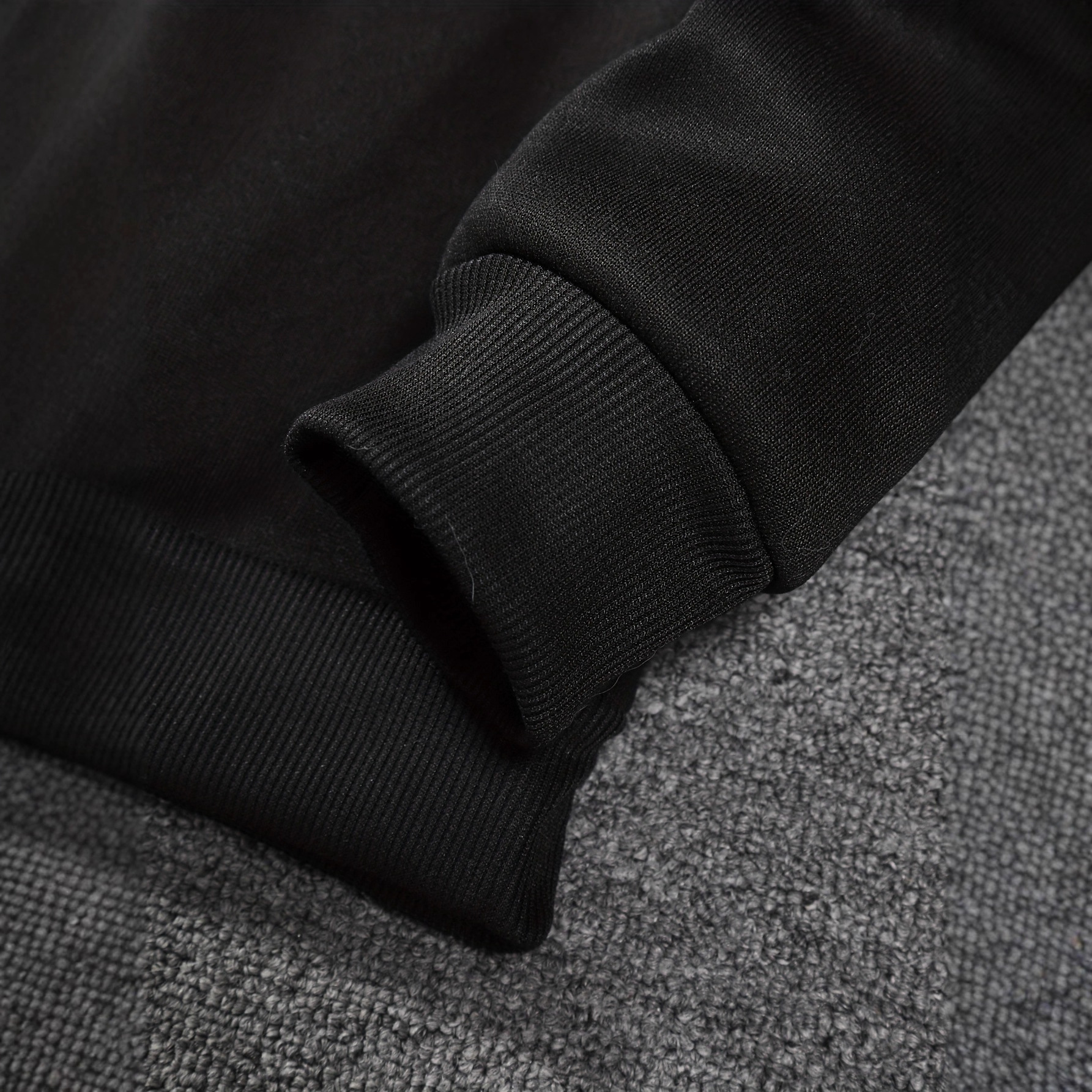 Men's Letter Print Hooded Tracksuit Set With Zip Up Top And Pants_voghion.com