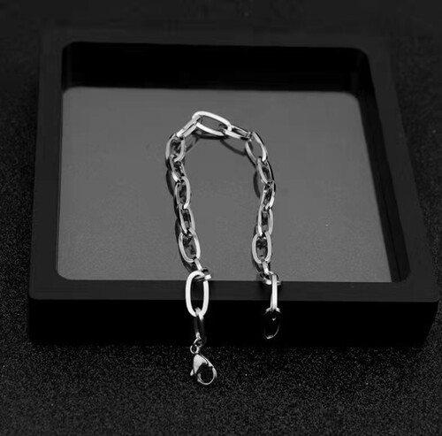European and American Instagram Hong Kong Style Chain Bracelet for Women, Korean Version, Personality Simple Titanium Steel Bracelet, Student Best Friend Jewelry