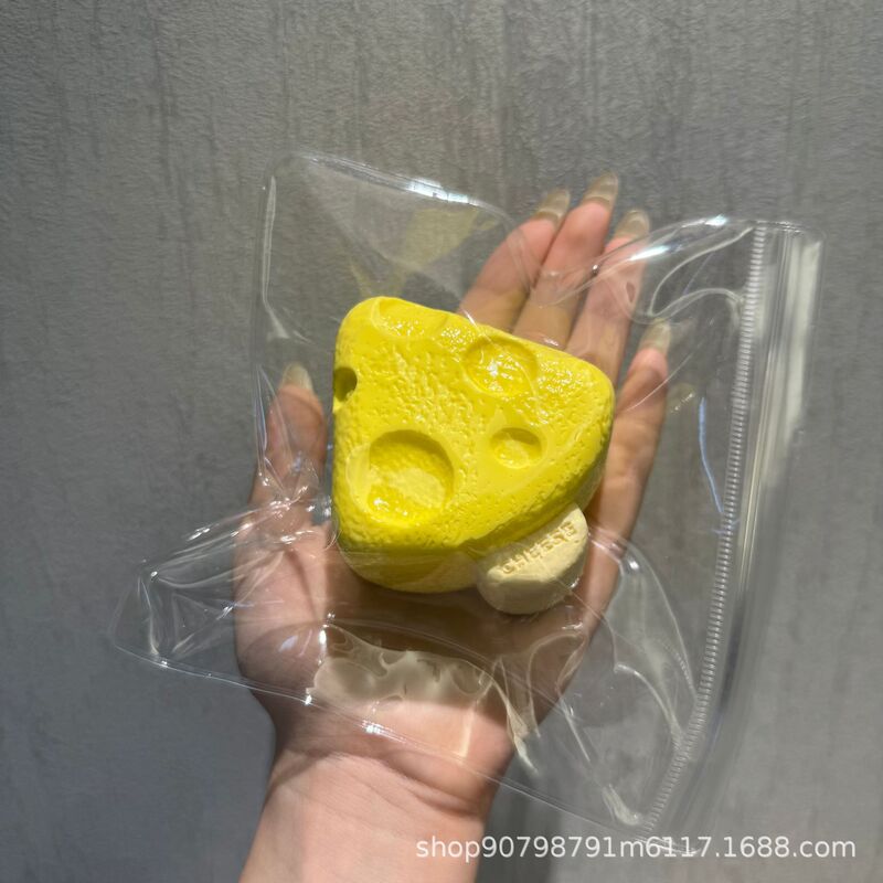 Food-grade silicone squishy toy with a high-end feel, simulated cheese ice cream for stress relief Food-grade silicone squishy toy with a high-end feel, simulated cheese ice cream for stress relief