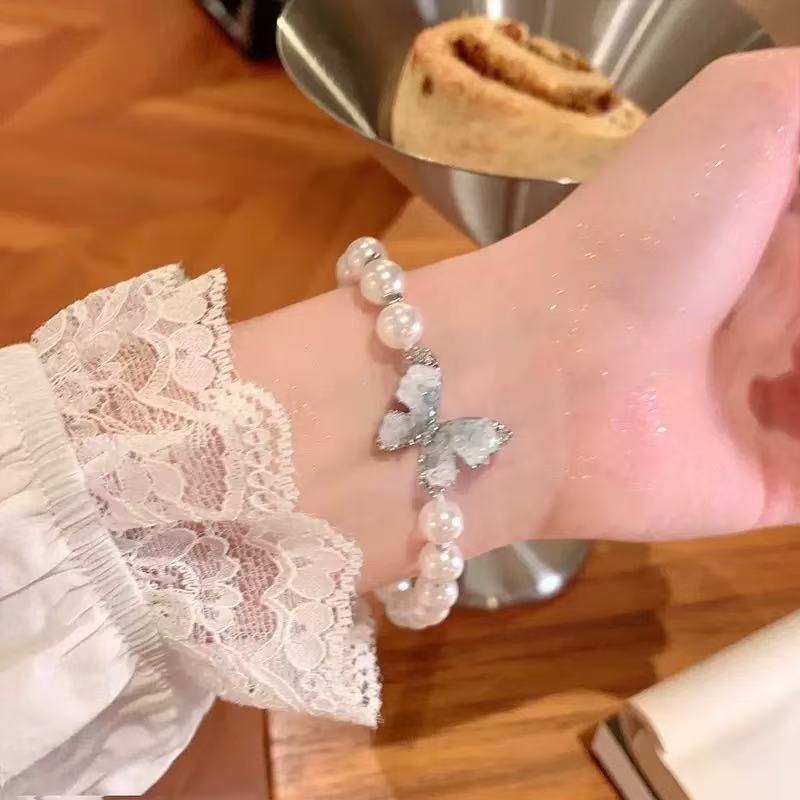 超仙爆款蝴蝶结手链轻奢小众高级感串珠手串甜美气质百搭手饰合集|undefined