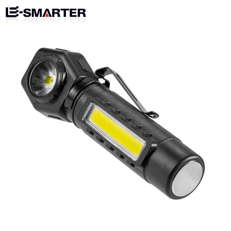 Transfronterizo nuevo al aire libre LED de aleación de aluminio USB recargable COB linterna fuerte luz de largo alcance faro LED camping Luz