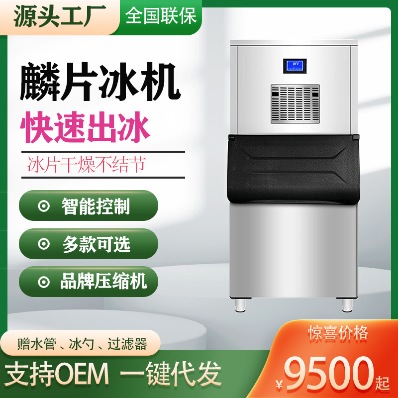 Quancheng commercial slice ice machine 300kg seafood buffet fish scale ice machine refrigerated fresh ice machine