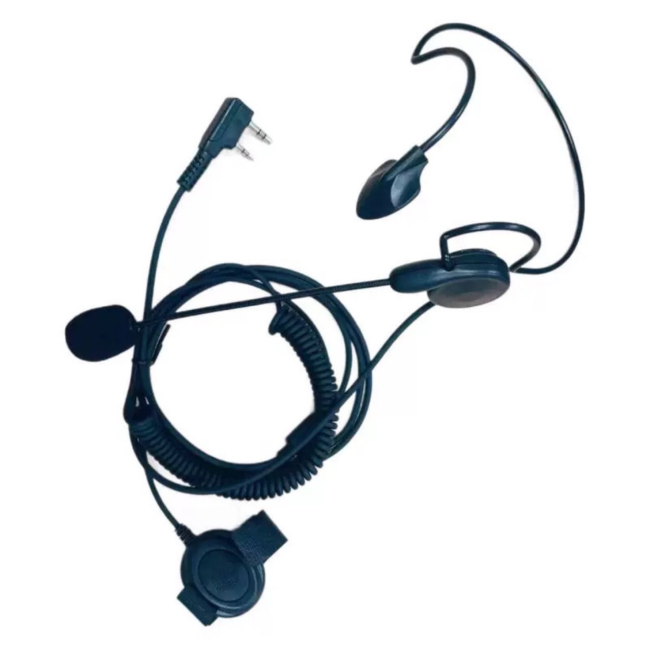 K头后挂式对讲机耳机线条式骑行适用手指PTT防水