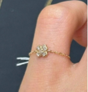 Stackable Plain Band And Tiny Cubic Zirconia Ring Set In Minimalist European Style. Perfect For Work, Daily And Casual Wear. Hypoallergenic And Tarnis_voghion.com