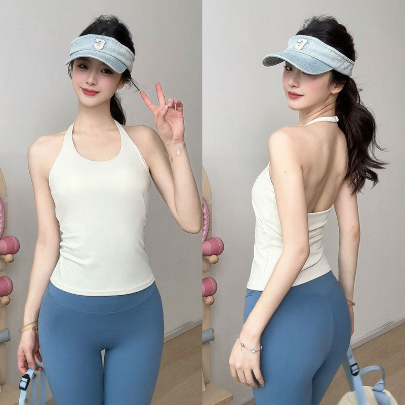 夏季运动内衣女带胸垫防震收副乳美背瑜伽服背心跑步训练健身文胸|undefined