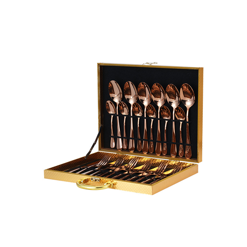 C 황금 나무 상자 로즈 골드