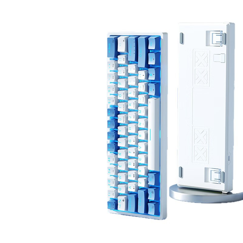 Teclado mecánico 61 teclado mini portátil con cable efecto de luz colorido eje de té enchufable en caliente juegos de deportes electrónicos oficina