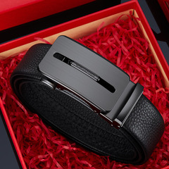 英皇保羅皮帶真皮男自動扣頭層牛皮男士腰帶商務休閒皮帶男士批發