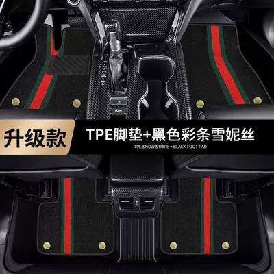Suitable for Toyota Corolla Lei Ayaqaltılar (Kovriklər) - tpe-double-layer-pad-black-color-strip