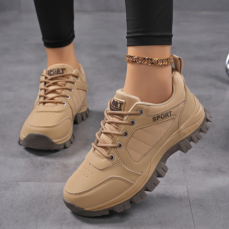 Zapatos de mujer de comercio exterior transfronterizo de tamaño grande, zapatos de senderismo antideslizantes y resistentes al desgaste, zapatos de senderismo al aire libre, viajes deportivos, zapatos de montaña