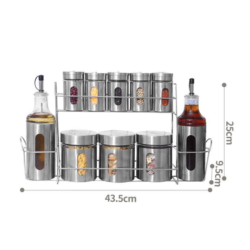 Juego de frascos de vidrio herméticos sin plomo para especias, venta al por mayor