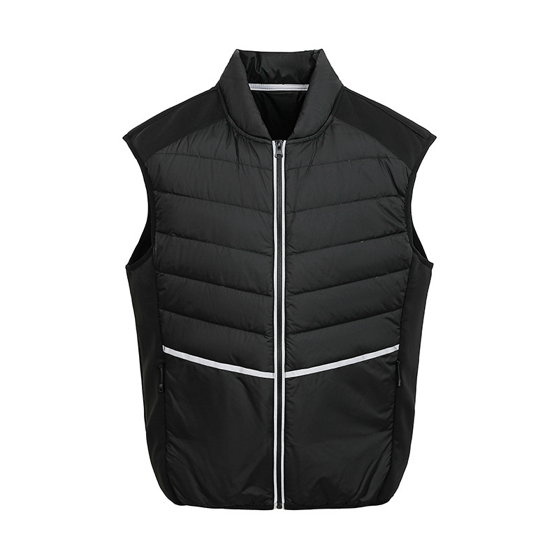 Sports Windproof Warm Jacket Men's Winter Warm and Light Stand-Up Collar Simple Casual Outer Wear White Duck down Vest