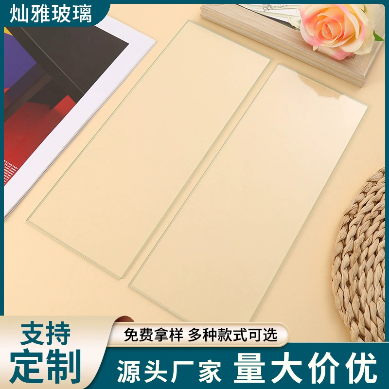 Заводская прямая поставка закаленного стекла для фоторамок, толщиной 2 мм, прозрачного квадратного стекла, резка и обработка линз.