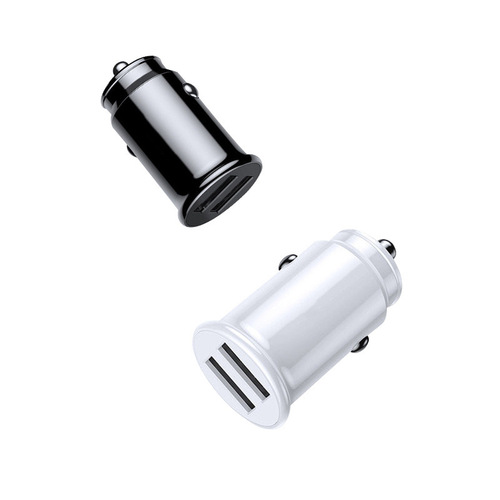 New dual usb car charging head 3.1a smart one to two mobile phone charger dual port mini car charger