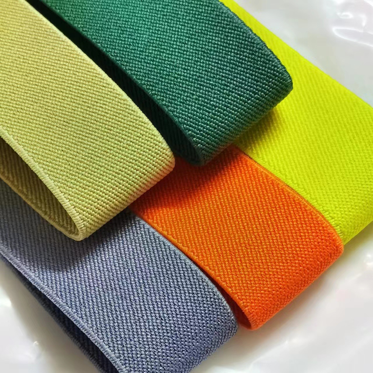 彩色现货双面斜纹松紧带2.5-3.0-4.0cm斜纹弹力织带箱包弹力辅料