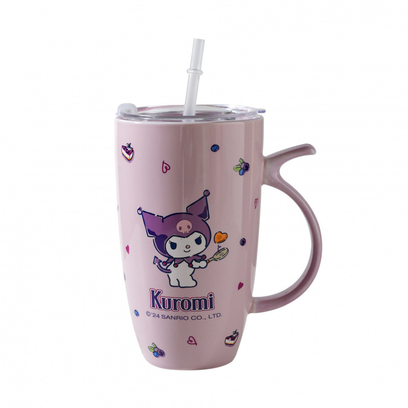 Autenticación Sanrio marca taza de cerámica encantadora taza de regalo para parejas de hombres y mujeres taza de agua de dibujos animados de gran capacidad