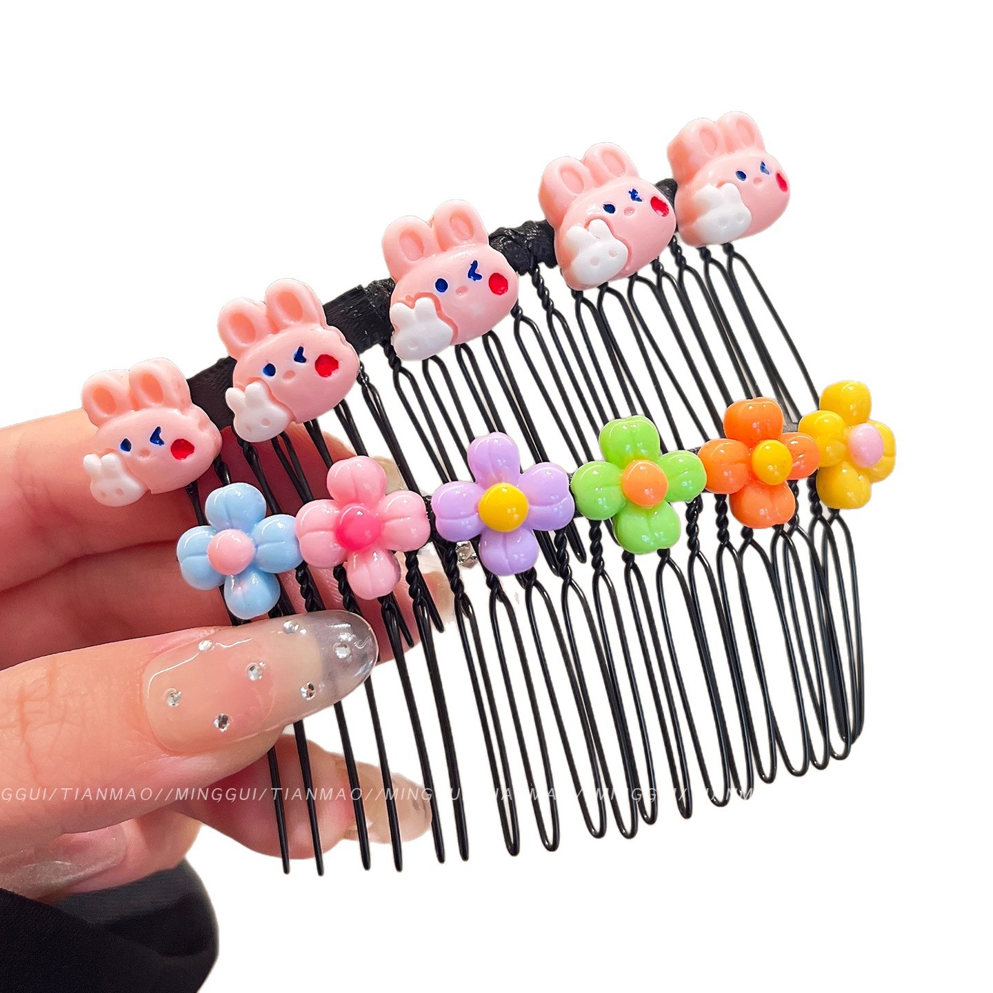 Arteto de acabado de cabello roto de niña