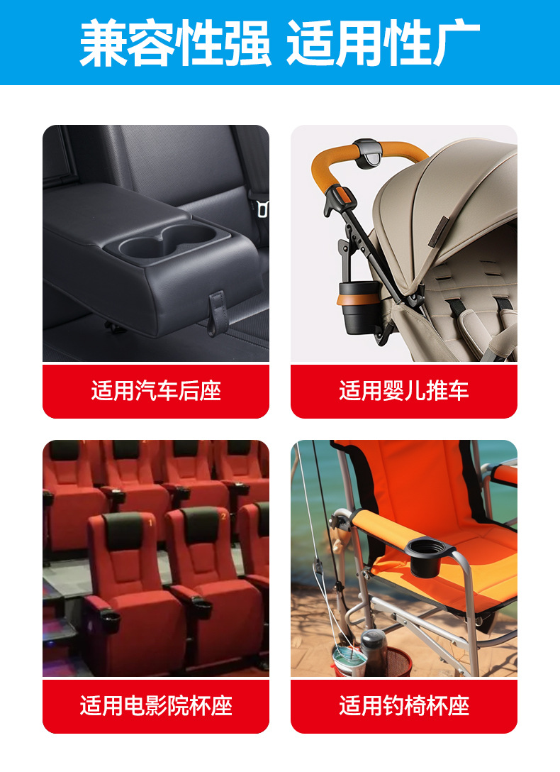 Shunwei Cross-Border Factory Car Water Cup Holder Storage Rack Sundry Tray Car Snack Snack Tray Storage Box Beverage Holder