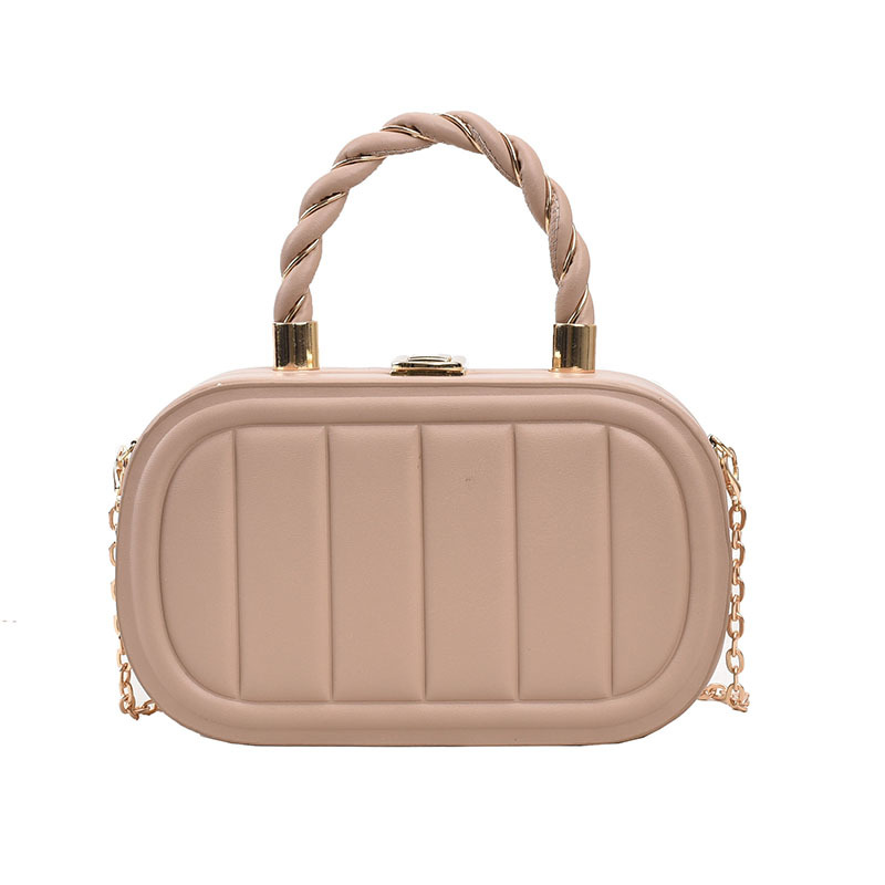 Bolso de mano tejido de patrón vertical con textura popular transfronteriza para mujer 2023 bolso de caja cuadrada pequeña con cadena de mensajero de un solo hombro